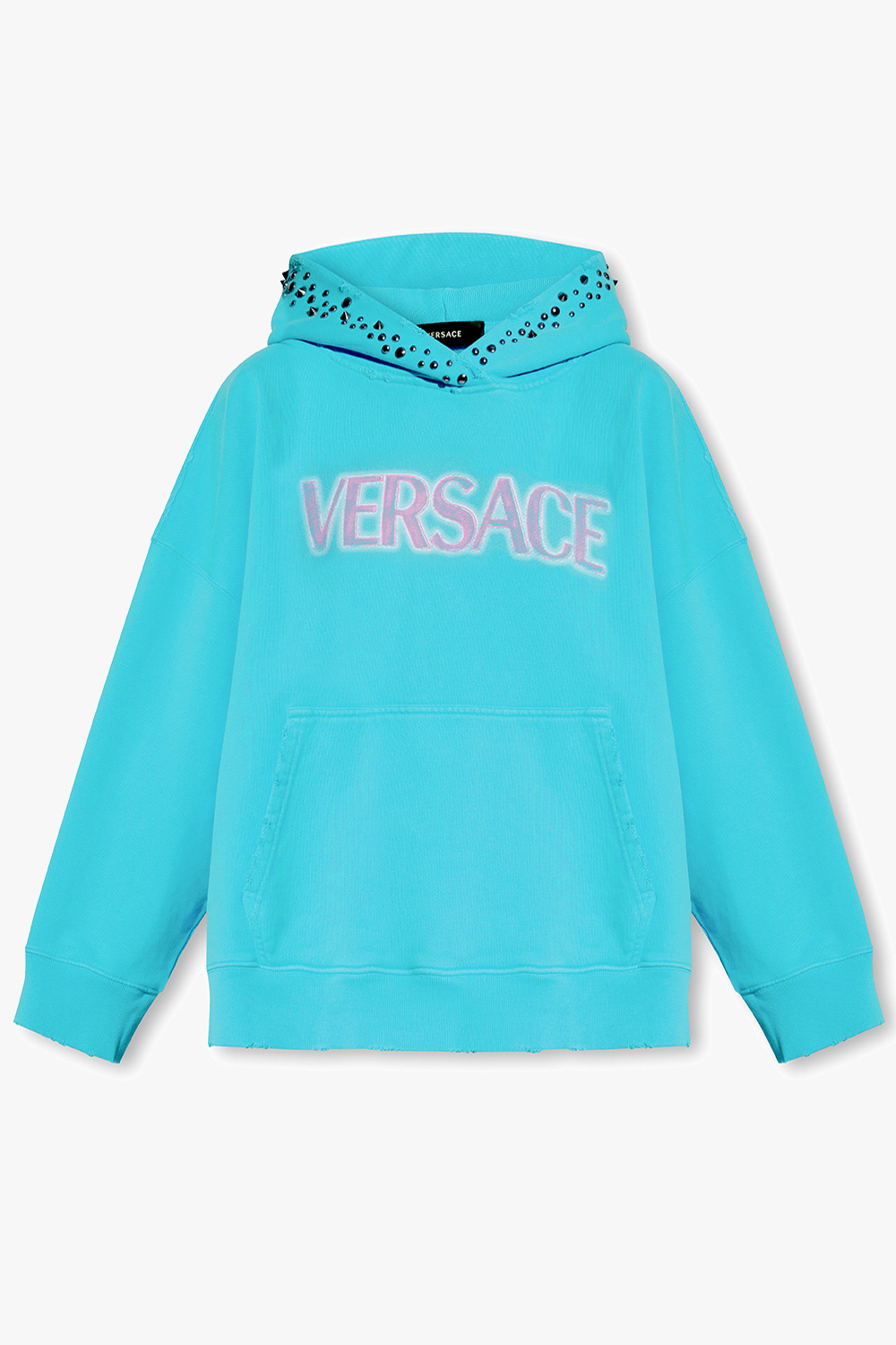 Blue versace hoodie hotsell